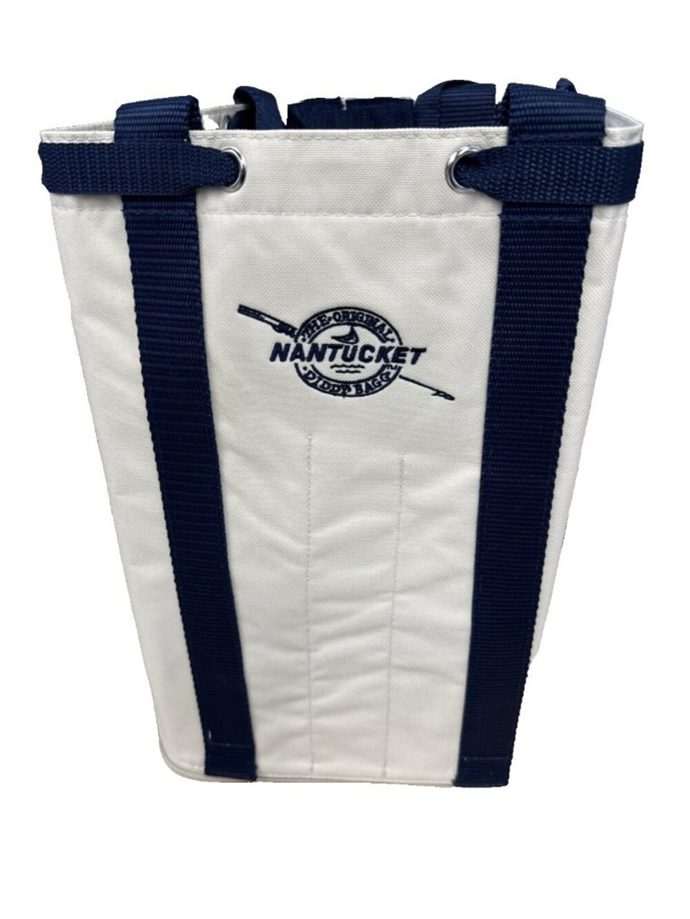 Nantucket Bagg Canvas Tool Tote White Utility Organizer Carry Bag